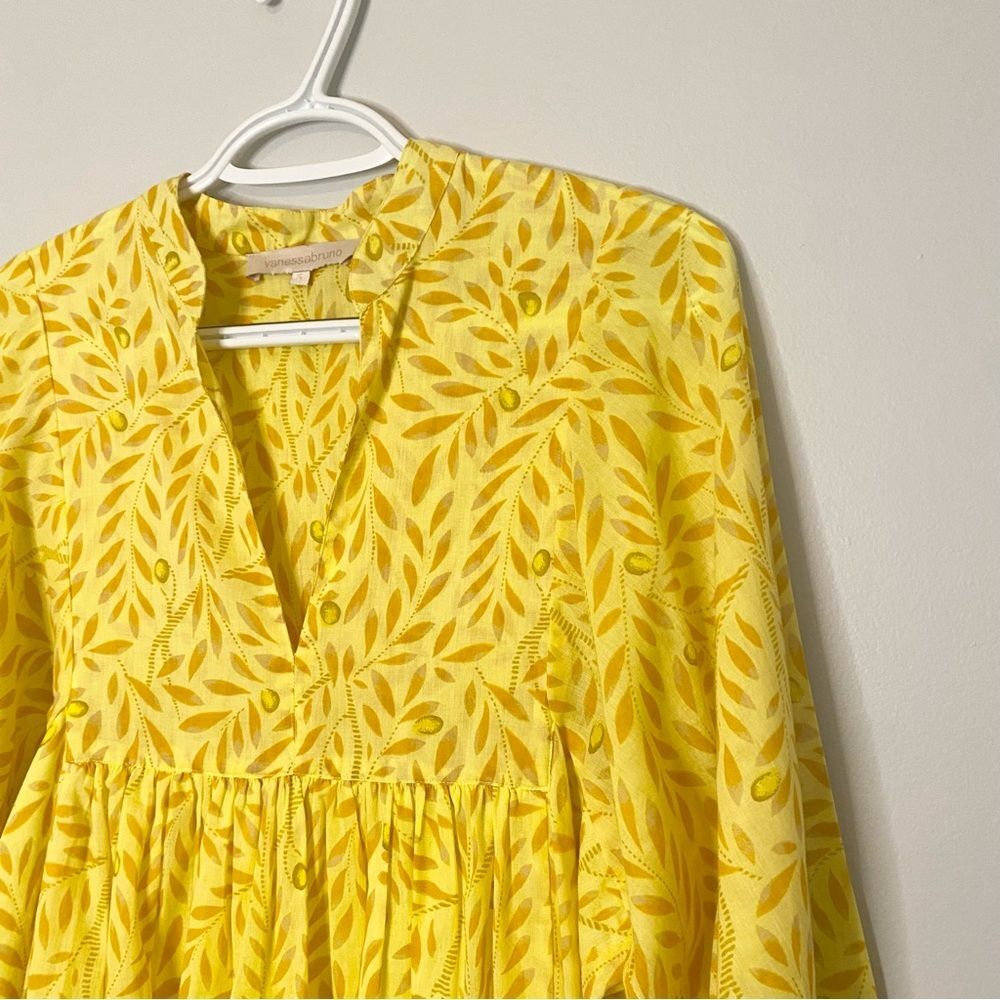 Vanessa Bruno Yellow Printed Mini Dress - Picture 6 of 11